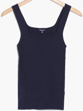 Rib knit sleeveless sweater